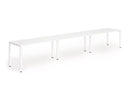 Dynamic Evolve Plus 1400mm Single Row 3 Person Desk White Top White Frame BE391 - ONE CLICK SUPPLIES