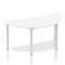 Impulse 1600mm Semi Circle Table White Top Silver Box Frame Leg BF00125 - ONE CLICK SUPPLIES