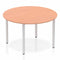 Impulse 1200mm Circle Table Beech Top Silver Box Frame Leg BF00196 - ONE CLICK SUPPLIES