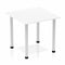 Impulse 800mm Square Table White Top Silver Post Leg BF00203 - ONE CLICK SUPPLIES