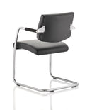 Havanna Visitor Chair Black Leather BR000050 - ONE CLICK SUPPLIES