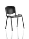 ISO Stacking Chair Black Poly Black Frame BR000056 - ONE CLICK SUPPLIES