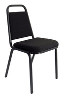 Banqueting Stacking Visitor Chair Black Frme Black Fabric BR000196 - ONE CLICK SUPPLIES