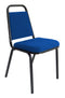 Banqueting Stacking Visitor Chair Black Frame Blue Fabric BR000197 - ONE CLICK SUPPLIES