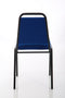 Banqueting Stacking Visitor Chair Black Frame Blue Fabric BR000197 - ONE CLICK SUPPLIES