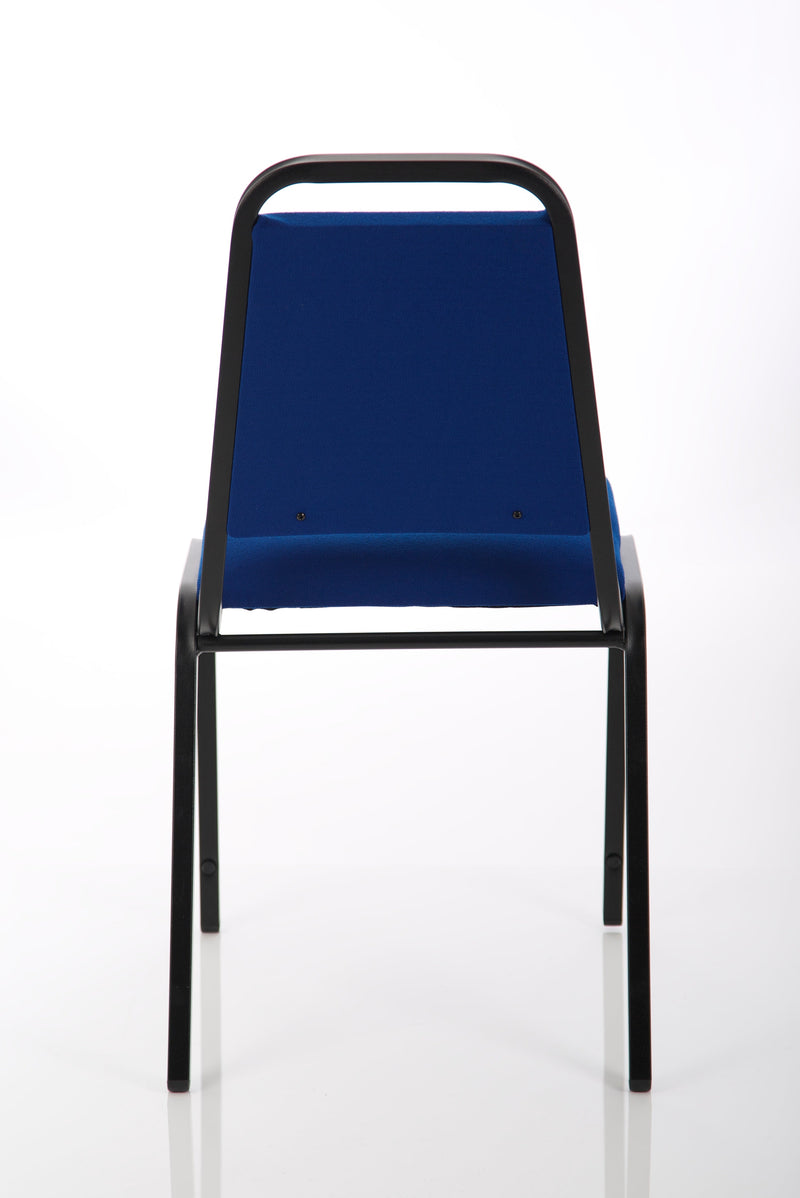 Banqueting Stacking Visitor Chair Black Frame Blue Fabric BR000197 - ONE CLICK SUPPLIES