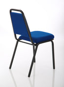 Banqueting Stacking Visitor Chair Black Frame Blue Fabric BR000197 - ONE CLICK SUPPLIES