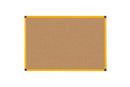 Bi-Office Ultrabrite Cork Noticeboard Yellow Aluminium Frame 600x900mm - CA0311721 - ONE CLICK SUPPLIES