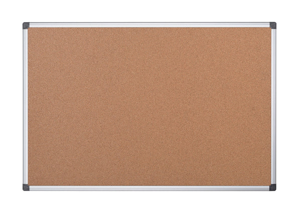 Bi-Office Maya Cork Noticeboard Double Sided Aluminium Frame 900x600mm - CA033750 - ONE CLICK SUPPLIES