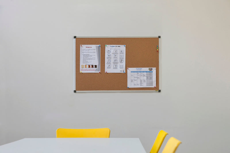 Bi-Office Maya Cork Noticeboard Double Sided Aluminium Frame 900x600mm - CA033750 - ONE CLICK SUPPLIES