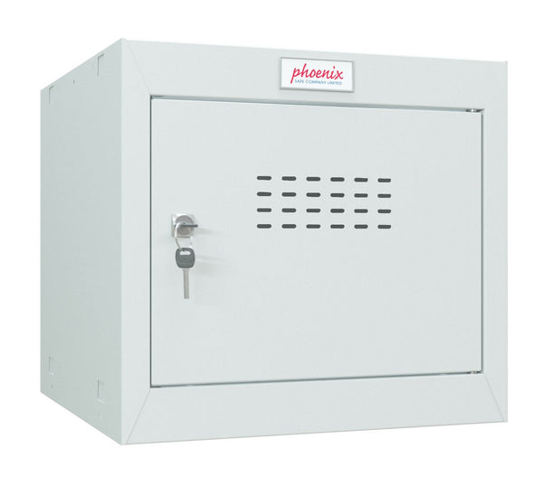 Phoenix CL Series Size 1 Cube Locker in Light Grey with Key Lock CL0344GGK - ONE CLICK SUPPLIES