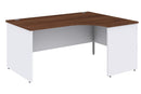 Duo 1800mm RH Ergonomic Desk - Walnut/White Code DUO18ER - ONE CLICK SUPPLIES