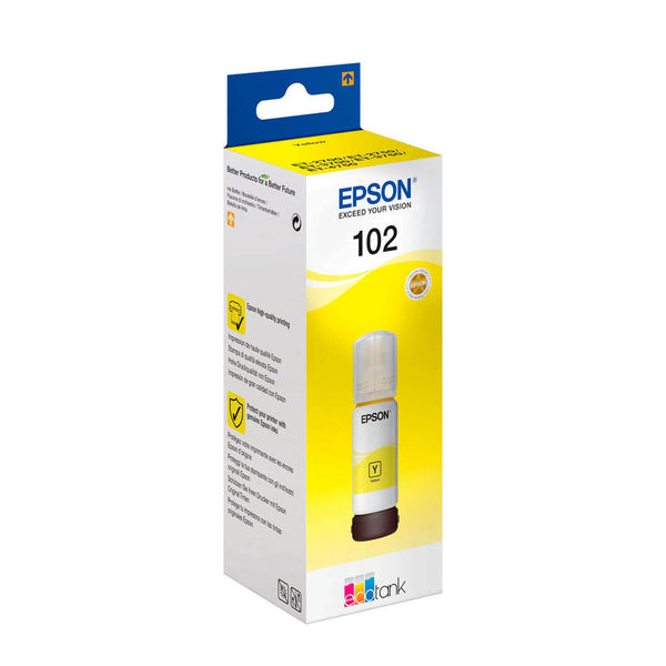 Epson 102 Ink Bottle Ecotank Yellow C13T03R440 - ONE CLICK SUPPLIES