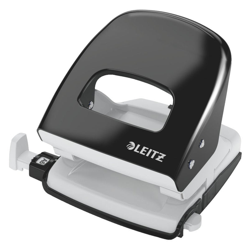 Leitz 5008 2 Hole Punch Metal 30 Sheet Black 50080095 - ONE CLICK SUPPLIES