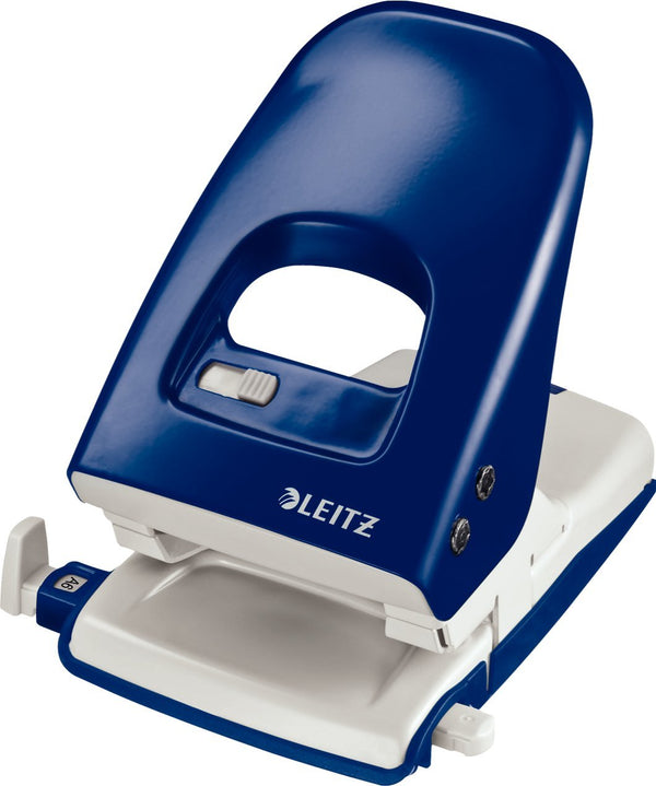 Leitz 5138 NeXXt 2 Hole Punch Metal 40 Sheet Blue 51380035 - ONE CLICK SUPPLIES