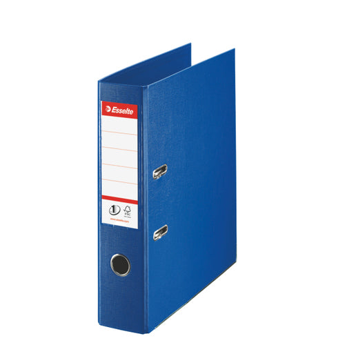 Esselte No.1 Lever Arch File Polypropylene A4 75mm Spine Width Navy Blue (Pack 10) 811350 - ONE CLICK SUPPLIES