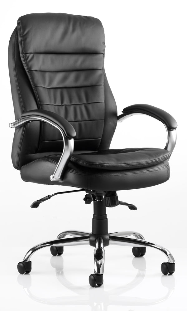 Rocky Executive Chair Black Leather High Back EX000061 - ONE CLICK SUPPLIES