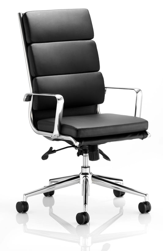 Savoy Executive High Back Chair Black Soft Bonded Leather EX000067 - ONE CLICK SUPPLIES