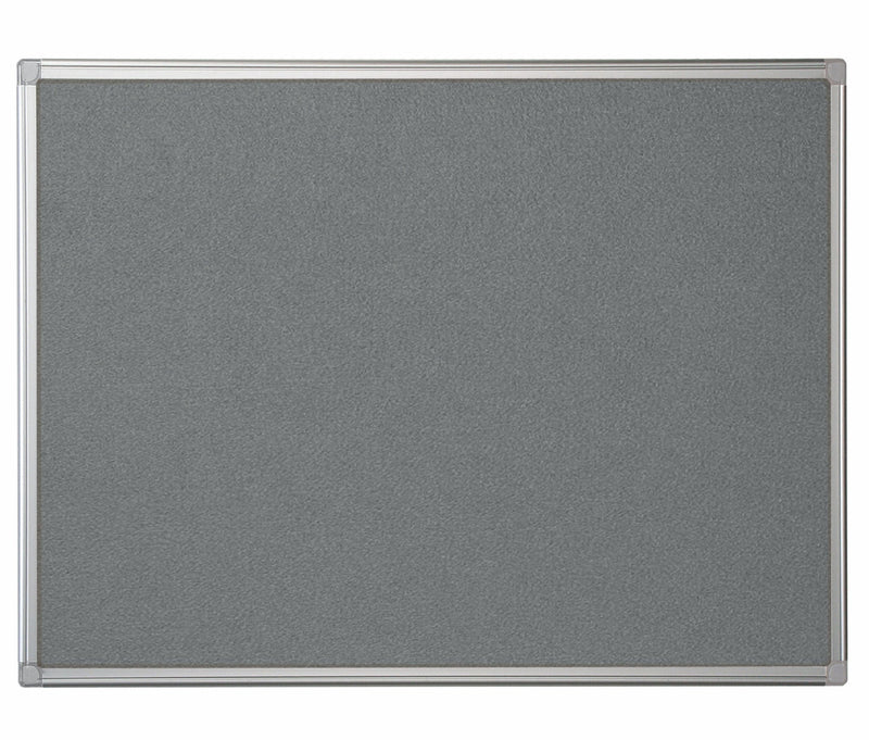 Bi-Office Maya Grey Felt Noticeboard Aluminium Frame 600x450mm - FA0242170 - ONE CLICK SUPPLIES