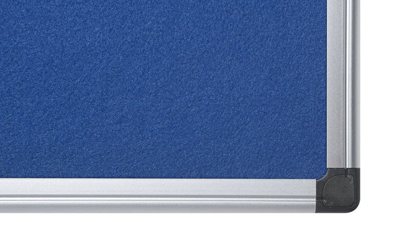 Bi-Office Maya Blue Felt Noticeboard Aluminium Frame 1200x900mm - FA0543170 - ONE CLICK SUPPLIES