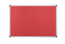 Bi-Office Maya Red Felt Noticeboard Aluminium Frame 1200x900mm - FA0546170 - ONE CLICK SUPPLIES