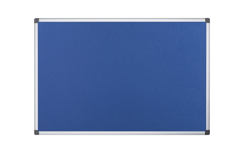 Bi-Office Maya Blue Felt Noticeboard Aluminium Frame 1500x1200mm - FA1243170 - ONE CLICK SUPPLIES