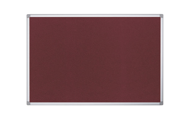 Bi-Office Maya Burgundy Felt Noticeboard Aluminium Frame 2400x1200mm - FA2133170 - ONE CLICK SUPPLIES