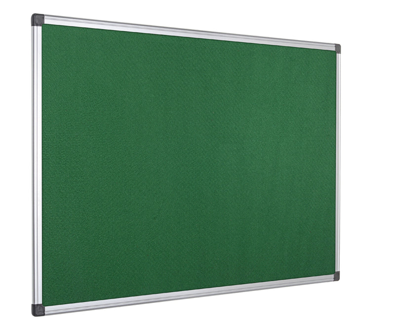 Bi-Office Maya Green Felt Noticeboard Aluminium Frame 2400x1200mm - FA2144170 - ONE CLICK SUPPLIES