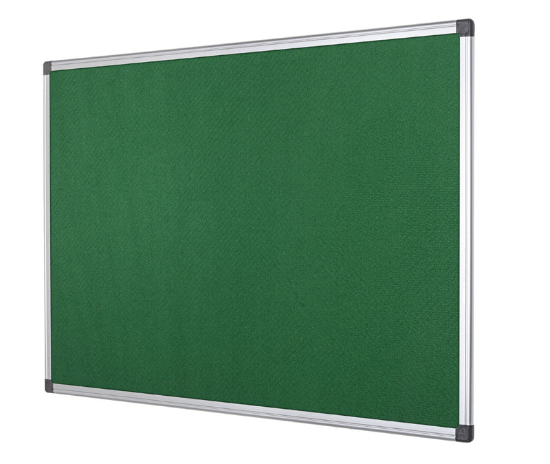 Bi-Office Maya Green Felt Noticeboard Aluminium Frame 2400x1200mm - FA2144170 - ONE CLICK SUPPLIES