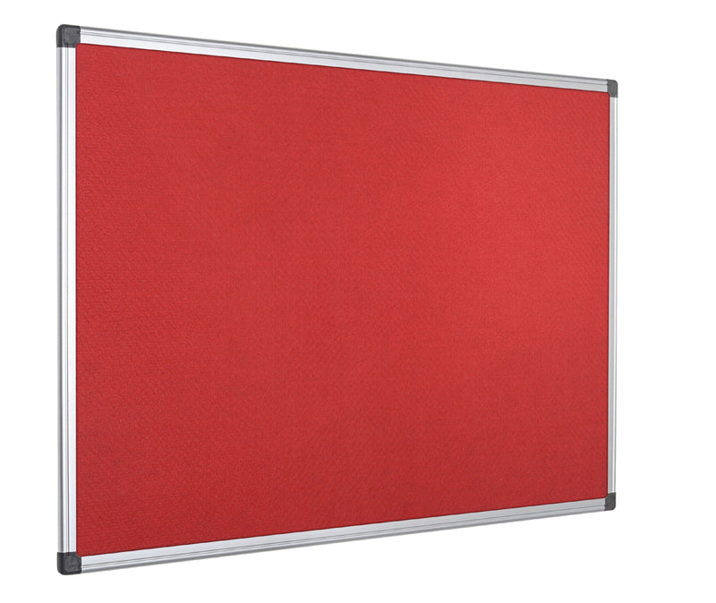 Bi-Office Maya Red Felt Noticeboard Aluminium Frame 2400x1200mm - FA2146170 - ONE CLICK SUPPLIES