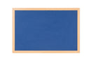 Bi-Office Earth-It Blue Felt Noticeboard Oak Wood Frame 600x900mm - FB0743233 - ONE CLICK SUPPLIES