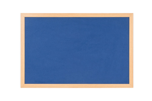 Bi-Office Earth-It Blue Felt Noticeboard Oak Wood Frame 600x900mm - FB0743233 - ONE CLICK SUPPLIES