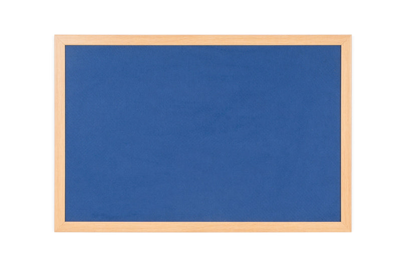 Bi-Office Earth-It Blue Felt Noticeboard Oak Wood Frame 600x900mm - FB0743233 - ONE CLICK SUPPLIES