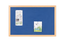 Bi-Office Earth-It Blue Felt Noticeboard Oak Wood Frame 600x900mm - FB0743233 - ONE CLICK SUPPLIES