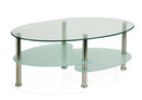 Berlin Coffee Table With Chrome Legs And Shelves FR000001 - ONE CLICK SUPPLIES