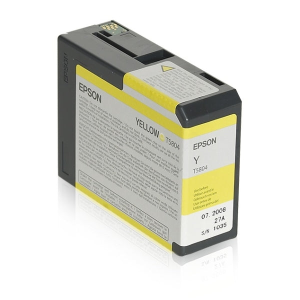 Epson T5804 Yellow Ink Cartridge 80ml - C13T580400 - ONE CLICK SUPPLIES