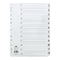 Concord Classic Index 1-12 A4 180gsm Board White with Clear Mylar Tabs 01201/CS12 - ONE CLICK SUPPLIES