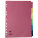 Concord Divider 6 Part A4 160gsm Board Bright Assorted Colours - 50799 - ONE CLICK SUPPLIES