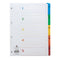 Concord Classic Index 1-5 A4 180gsm Board White with Coloured Mylar Tabs 00201/CS2 - ONE CLICK SUPPLIES