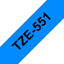 Brother Glossy Black On Blue Label Tape 24mm x 8m - TZE551 - ONE CLICK SUPPLIES