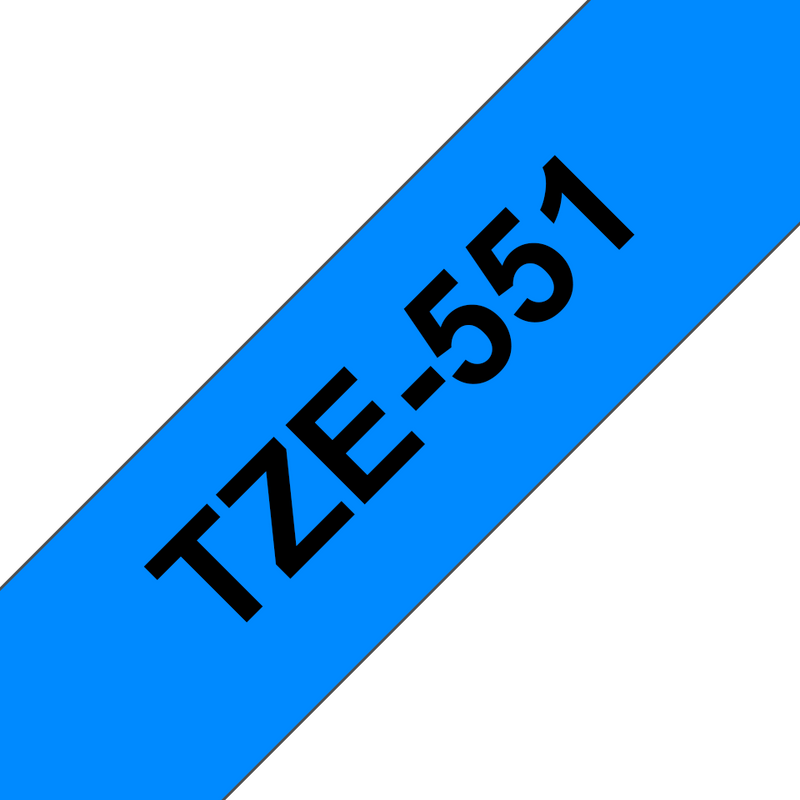 Brother Glossy Black On Blue Label Tape 24mm x 8m - TZE551 - ONE CLICK SUPPLIES
