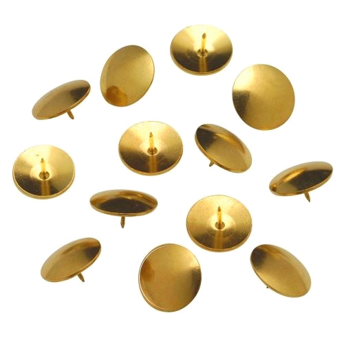 ValueX Drawing Pin 9.5mm Brass (Pack 100) - 34231 - ONE CLICK SUPPLIES