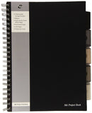 Pukka Pad A4 Wirebound Polypropylene Cover Project Book Ruled 250 Pages Black (Pack 3) - SBPROBA4 - ONE CLICK SUPPLIES