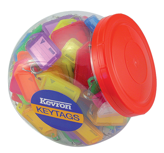 Kevron Key Tags Plastic Assorted Colours (Pack 150) ID5AC150Z - ONE CLICK SUPPLIES