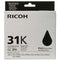 Ricoh GC31K Black Standard Capacity Gel Ink Cartridge 1.92k pages for GXE3350N - 405688 - ONE CLICK SUPPLIES