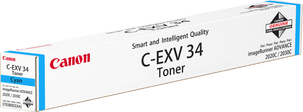 Canon EXV34C Cyan Standard Capacity Toner Cartridge 19k pages - 3783B002 - ONE CLICK SUPPLIES