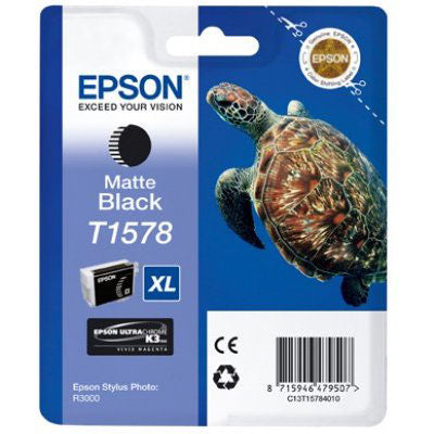 Epson T15778 Turtle Matte Black Standard Capacity Ink Cartridge 26ml - C13T15784010 - ONE CLICK SUPPLIES