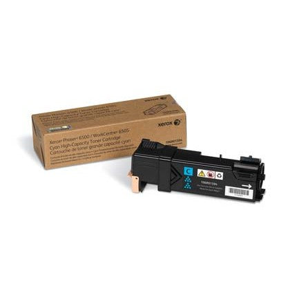 Xerox Cyan Standard Capacity Toner Cartridge 1k pages for 6500 6505 - 106R01591 - ONE CLICK SUPPLIES