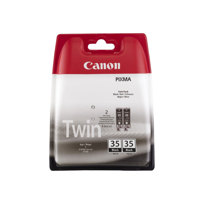 Canon PGI35BK Black Standard Capacity Ink Cartridge 2 x 9ml Twinpack - 1509B012 - ONE CLICK SUPPLIES