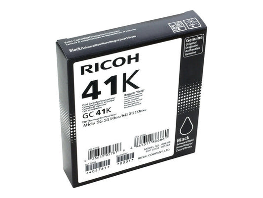 Ricoh GC41K Black Standard Capacity Gel Ink Cartridge 2.5k pages - 405761 - ONE CLICK SUPPLIES